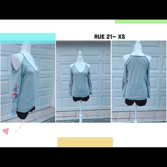 Cold shoulder sweatshirt/ XS - Picture 2 of 4